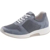 Gabor ROLLINGSOFT Damenschuhe - bequeme Schnür- Halbschuhe blau Freizeit NEU