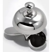 Demotex GmbH Casa Padrino Designer Tischglocke Propeller Silber / Schwarz Ø 12 x H. 10 cm - Tischklingel - Service Glocke - Hotel & Gastronomie Accessoires