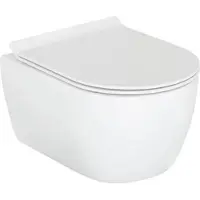 Evenes Combi-Pack Aksai Wand-Tiefspül WC Spülrandlos und WC-Sitz Aksai Sandwich softclose - 93 255 74