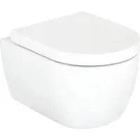 Evenes Combi-Pack Aksai Wand-Tiefspül WC Spülrandlos und WC-Sitz Aksai softclose - 93 255 73