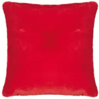 PAD Dekokissen "Gazelle", rot, unifarben, B:50cm L:50cm, Polyester, Dekokissen_Sitzkissen_Kissenhüllen, Dekokissen, Kunstfell