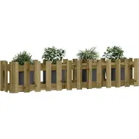 vidaXL Hochbeet Lattenzaun-Design 150x30x30 cm Kiefernholz Imprägniert