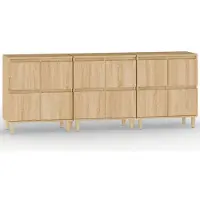 vidaXL Sideboards 3 Stk. Sonoma-Eiche 60x35x70 cm Holzwerkstoff