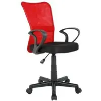 Böttcher-AG Bürostuhl H-298F-2/2121, schwarz/rot, Stoff/Netz, belastbar bis 100 kg