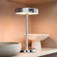 Dyberg Larsen LED Tischlampe Starlight, dimmbar, chrom / silber, für Wohn- / Esszimmer, Metall, Skandinavisch, LED Tischlampe