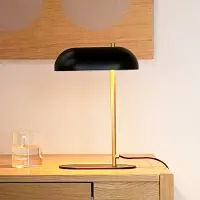 Dyberg Larsen Schreibtischlampe Arch Mini, schwarz, für Wohn- / Esszimmer, Metall, Skandinavisch, Tischlampe