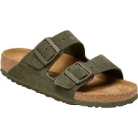 Birkenstock - Wildledersandalen &ndash; Unisex &ndash; Arizona LEVE Narrow - Arizona LEVE Narrow Thyme für Damen aus Leder - Größe 38 - Grün