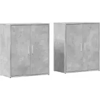 vidaXL Sideboards 2 Stk. Betongrau 60x31x70 cm Holzwerkstoff