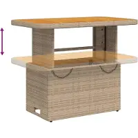 vidaXL 4-tlg. Garten-Essgruppe mit Kissen Beige Poly Rattan