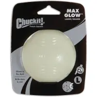 Chuckit! Spielball Max Glow Gummi 7,5 cm weiß