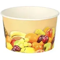 Papstar Starpak Eisbecher, Pappe rund 125 ml Ø 8 cm, 4,8 cm "Früchte" 1400 Stück