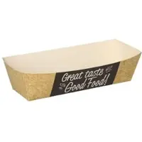 Papstar Snacktrays, Pappe "pure" 3 cm x 3,3 cm x 10,5 cm "Good Food" 700 Stück