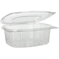 Papstar Starpak 50 Feinkost- und Salatschalen mit Klappdeckel, R-PET glasklar oval