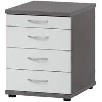 Proregal Standcontainer Lion HxBxT 54 x 42 x 50 cm 4 Schubladen Eschegrau-Weiß