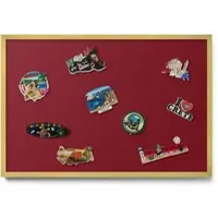 Tulup MAGNETTAFEL 60x40 cm Goldener Rahmen Burgunderrot