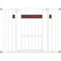 Costway Türschutzgitter Hunde 76 cm Hoch Weiß 74-104 cm