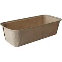 Papstar Backformen "pure" eckig 1033 ml 6,1 cm x 10,8 cm x 23 cm braun 100 Stück