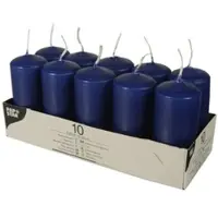 Papstar Starpak Stumpenkerzen Ø 40 mm, 90 mm dunkelblau 40 Stück