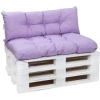 Setgarden Set Palettenkissen 120x50cm Sitzkissen + 120x50cm Rückenkissen 1tlg Purple