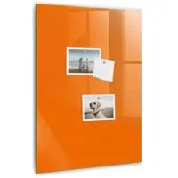 Tulup Glasmagnettafel Beschreibbar Orange Farbe 40x60 cm Magnettafel Wand Glas Schwarzer Marker Magnetisches Whiteboard Glas