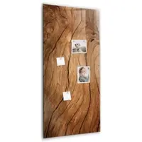 Tulup Schreib Magnettafel Altes Holz 60x120 cm Magnettafel Wohnzimmer Glas Weißer Marker Magnettafel Flur Glas