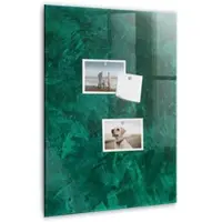 Tulup Magnettafel Glas Smaragdblock 40x60 cm Magnettafel Zum Schreiben Weißer Marker Magnettafel Flur Glas