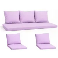 Setgarden Komfort Set Gartenloungekissen aus Technorattan-Möbel Kissen für Sofa 140x50 cm + Sessel 1tlg Purple