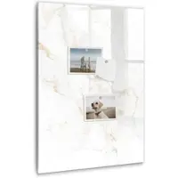 Coloray Magnetische Wandtafel - Schwarzer Marker + Schwamm + Magnete - 40 x 60 cm - Elegant marmoriert