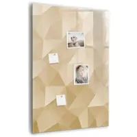 Tulup Magnetische Glastafel Abstrakte Dreiecke 70x100 cm Magnettafel Mit Marker Beschreibbar Schwarzer Marker Magnettafel Für Termine
