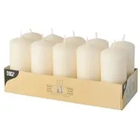 Papstar Starpak Stumpenkerzen Ø 40 mm, 90 mm creme 40 Stück