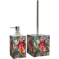 Sanilo Badezimmer Set, Seifenspender und WC Bürste Graffiti