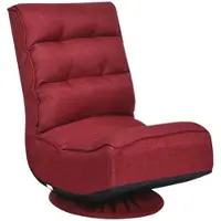 Costway Bodenstuhl 360°drehbar Bodensessel mit 5-Fach Verstellbarer Rückenlehne Bodensofa 150kg belastbar Lazy Sofa Rot