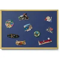 Tulup Magnettafel Magnetboard für Reisemagnete Farbe Marineblau 60x40 cm Metall Magnettafel Gerahmt Goldrahmen