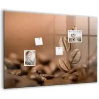 Tulup Magnettafel Glas Kaffeebohnen 100x70 cm Magnettafel Zum Schreiben Weißer Marker Magnettafel Flur Glas