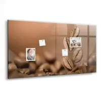 Tulup Glas Magnettafel Kaffeebohnen 120x60 cm Magnettafel Zum Beschriften Weißer Marker Magnettafel Für Notizen