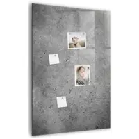 Tulup Magnettafel Aus Glas Beton 70x100 cm Whiteboard Magnetisch Glas Weißer Marker Magnettafel Modern Glas