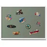 Tulup MAGNETTAFEL 70x50 cm Weißer Rahmen Farbe Olivgrün