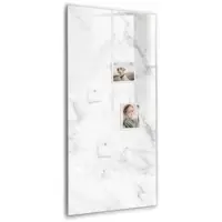 Tulup Glas Magnettafel Marmor 60x120 cm Magnettafel Zum Beschriften Schwarzer Marker Magnettafel Für Notizen