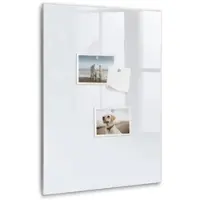 Coloray Magnetische Notiztafel - Schwarzer Marker + Schwamm + Magnete - 40 x 60 cm - Farbe dunkelweiß