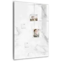 Tulup Magnettafel Glas Marmor 70x100 cm Magnettafel Zum Schreiben Schwarzer Marker Magnettafel Flur Glas