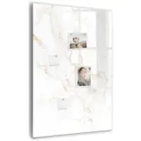 Tulup Magnettafel Aus Glas Eleganter Marmor 70x100 cm Whiteboard Magnetisch Glas Schwarzer Marker Magnettafel Modern Glas