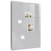 Tulup Magnettafel Aus Glas Hellgraue Farbe 70x100 cm Whiteboard Magnetisch Glas Schwarzer Marker Magnettafel Modern Glas