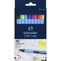 Schneider Schreibgeräte Kugelschreiber Slider Edge XB Promotion 10 Farben 6 + 4 Stück