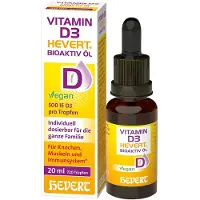 Hevert Arzneimittel GmbH & Co. KG Vitamin D3 Hevert Bioaktiv Öl – unterstützt Immunsystem, Knochen und Muskeln, 20 ml Tropfen
