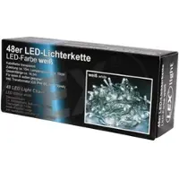 Linder Exclusiv GmbH LEX 48er LED Lichterkette, kaltweiss Kabel transparent LK001I