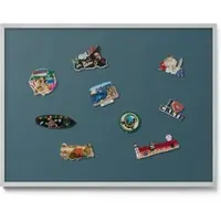 Tulup Magnettafel Magnetboard Metall Bedruckt Farbe Dunkeltürkis 80x60 cm Wand-Magnettafel für Reisesouvenirs Silberner Rahmen