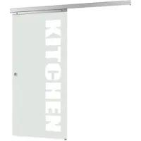 Inova Glasschiebetür KITCHEN 88 x 203,5 cm, Zimmertür aus Glas, Komplettset mit Griffmuschel und zweiseitigem Softclose