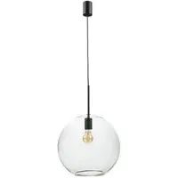 Licht-Erlebnisse Hängeleuchte Glas Ø 36 cm Kugelschirm höhenverstellbar Retro Hängelampe Esszimmer Wohnzimmer