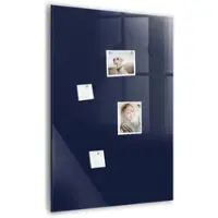 Tulup Magnettafel Aus Glas Farbe Dunkelmarineblau 70x100 cm Whiteboard Magnetisch Glas Weißer Marker Magnettafel Modern Glas