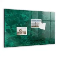 Tulup Magnettafel Glas Smaragdgrüne Wand 60x40 cm Magnettafel Zum Schreiben Weißer Marker Magnettafel Flur Glas